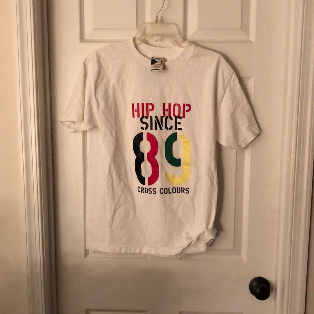 White Cross Colours Hip Hop T-Shirt (Small)